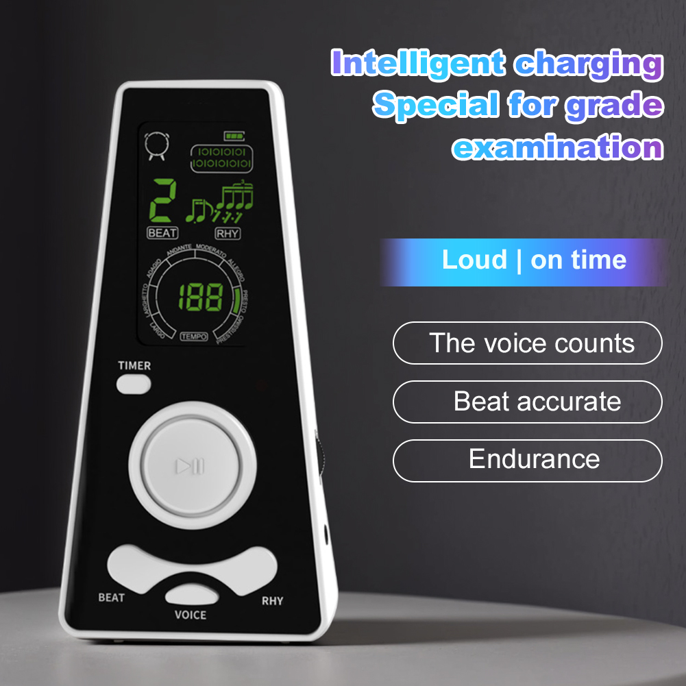 Metronome Digital - 電子メトロノーム 音量とビート速度調整可能 ギター、ピアノ、バイオリン、サックスなどに対応した電子デジタルメトロノーム