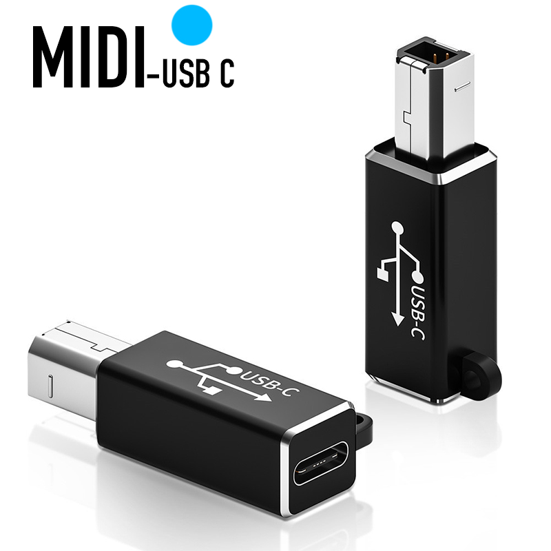Midi Controller Pad - Type C USBメス - USB-B オス変換アダプター
