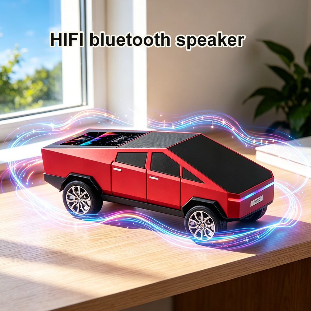Audio Music Offline - オフロードピックアップモデルBluetoothスピーカーWS-580、重低音ワイヤレスオーディオ対応TF USB TWS RGBテールライト付きクリエイティブデコレーションギフト