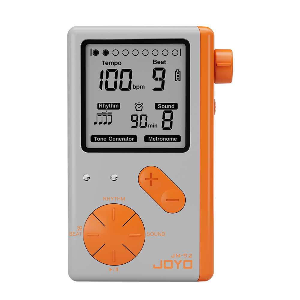 Metronome Digital - ジョイスティック-LEDスクリーン付き電子デジタルメタローノーム、JM-92、カウントダウン機能、9つの要素、ギター、バイオリン、低音