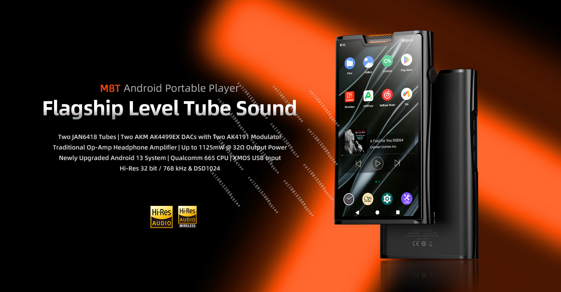 Mp3 Audio Music Youtube - M8T フラッグシップチューブ Android ポータブル HIFI ミュージックプレーヤー