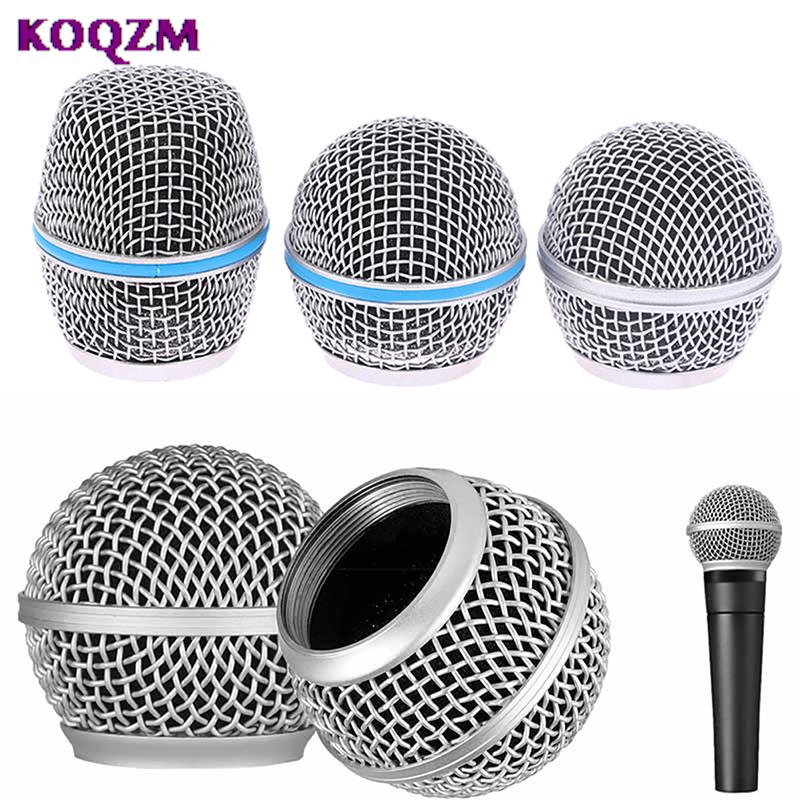 Shure Mic Mv7 - 1PC マイク交換ヘッド鋼 SM58 メッシュハンドヘルドマイクグリルメッシュヘッドは Shure ベータ