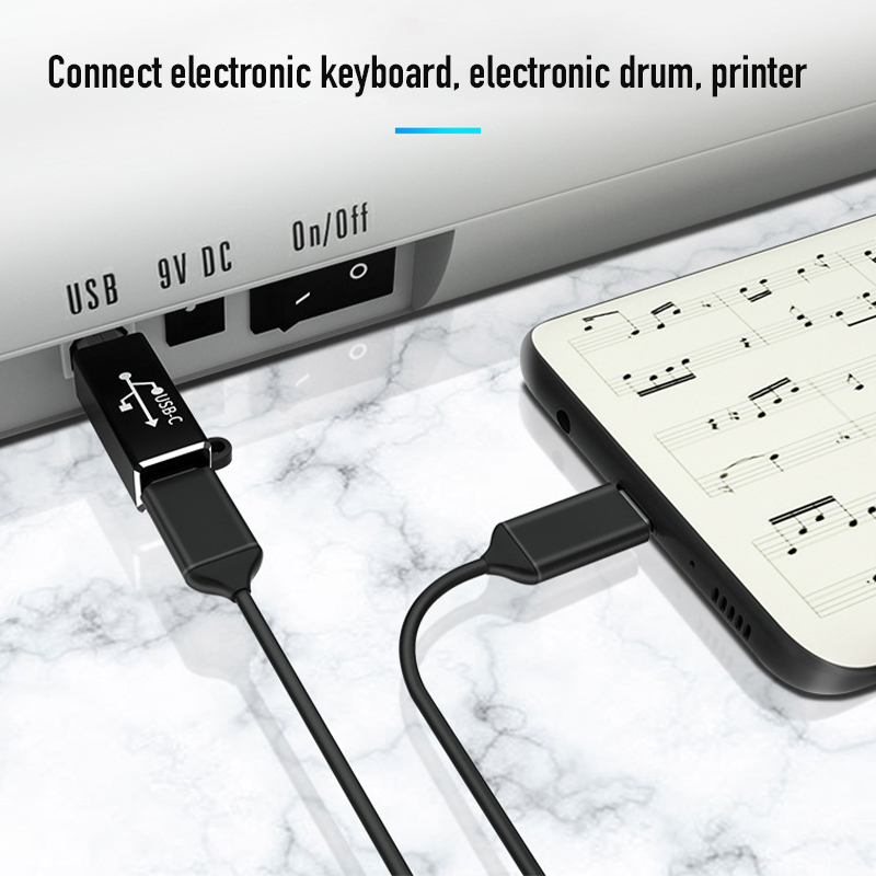 Type C USBメス - USB-B オス変換アダプター - Midi Controller Pad のレビューと価格