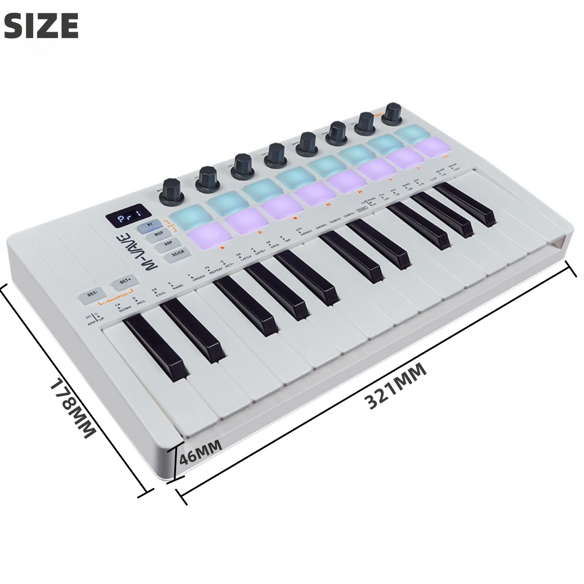 M-VAVE SMK-25 II MIDI パッド コントロ - Midi Controller Pad のレビューと価格