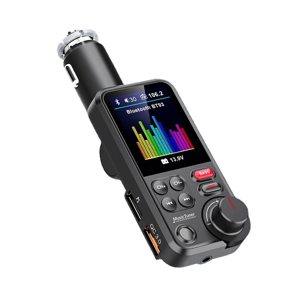 車用ワイヤレスfm送信機,Bluetooth互換,急速充電, - Audio Music To Mp3 のレビューと価格