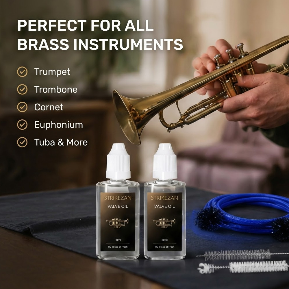 30ml 金管楽器ケアキット バルブオイル クリーニングブラ - Trumpet Valve Oil のレビューと価格