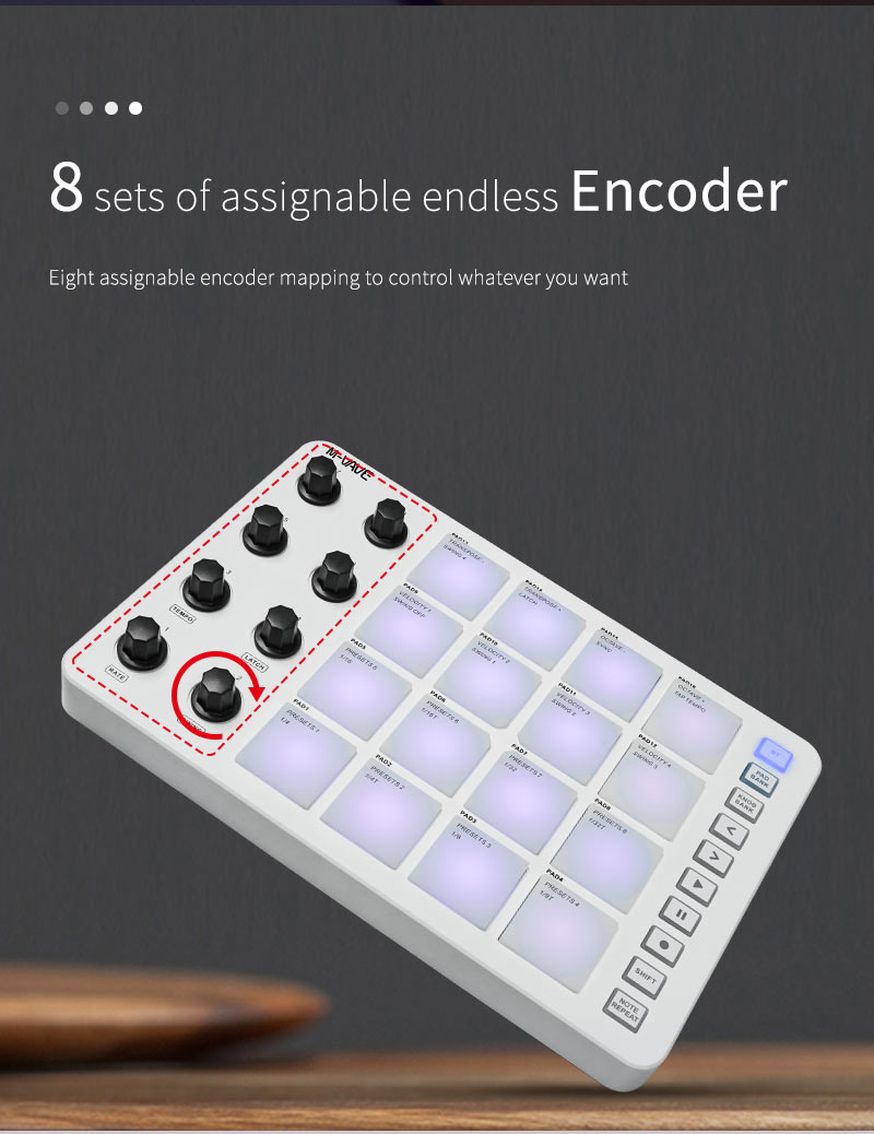 M-Vave SMC-PAD LaunchPad デザイン  - Midi Controller Pad のレビューと価格