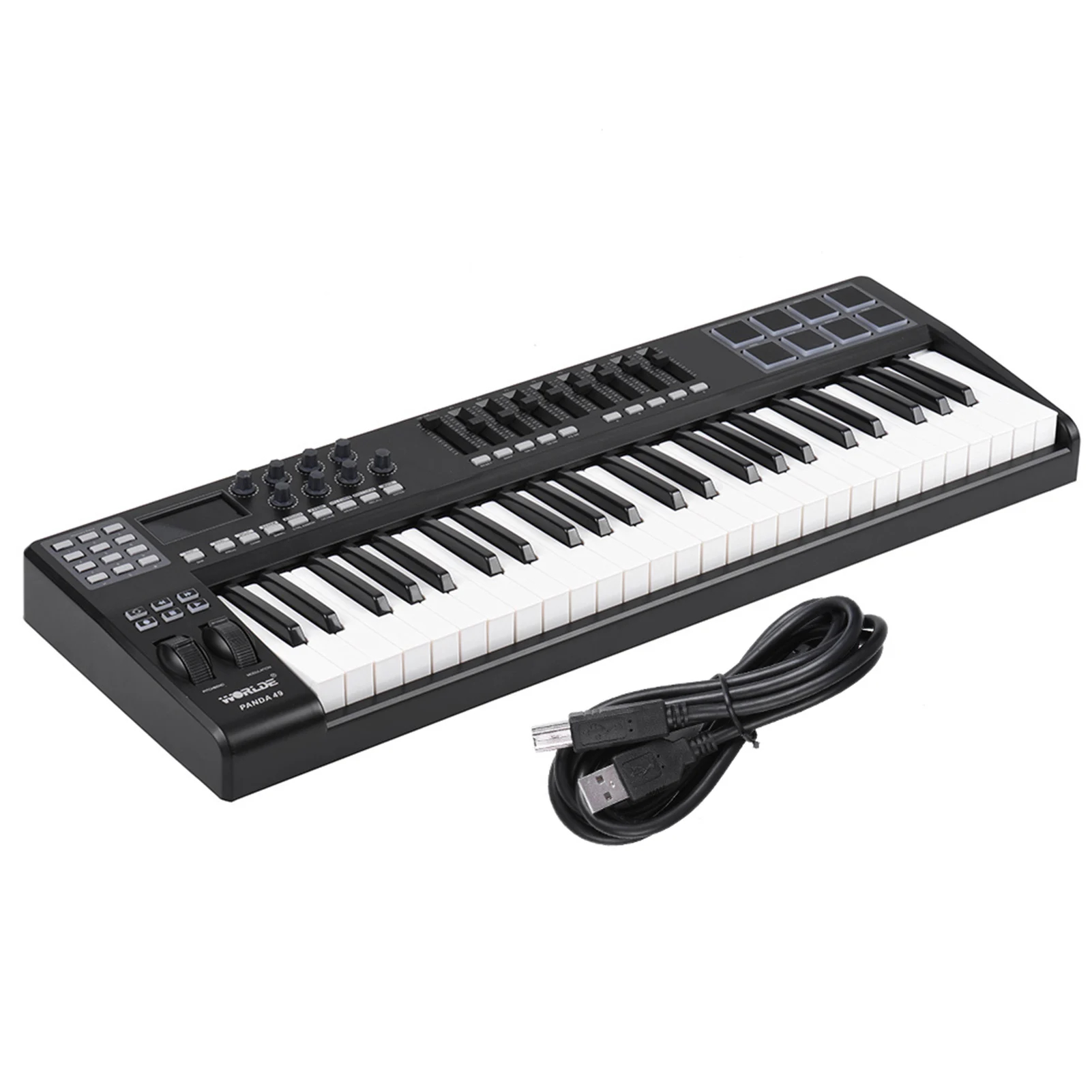 ワールドパンダ49 エデュパック |   49Key+8RG - Midi Controller Pad のレビューと価格