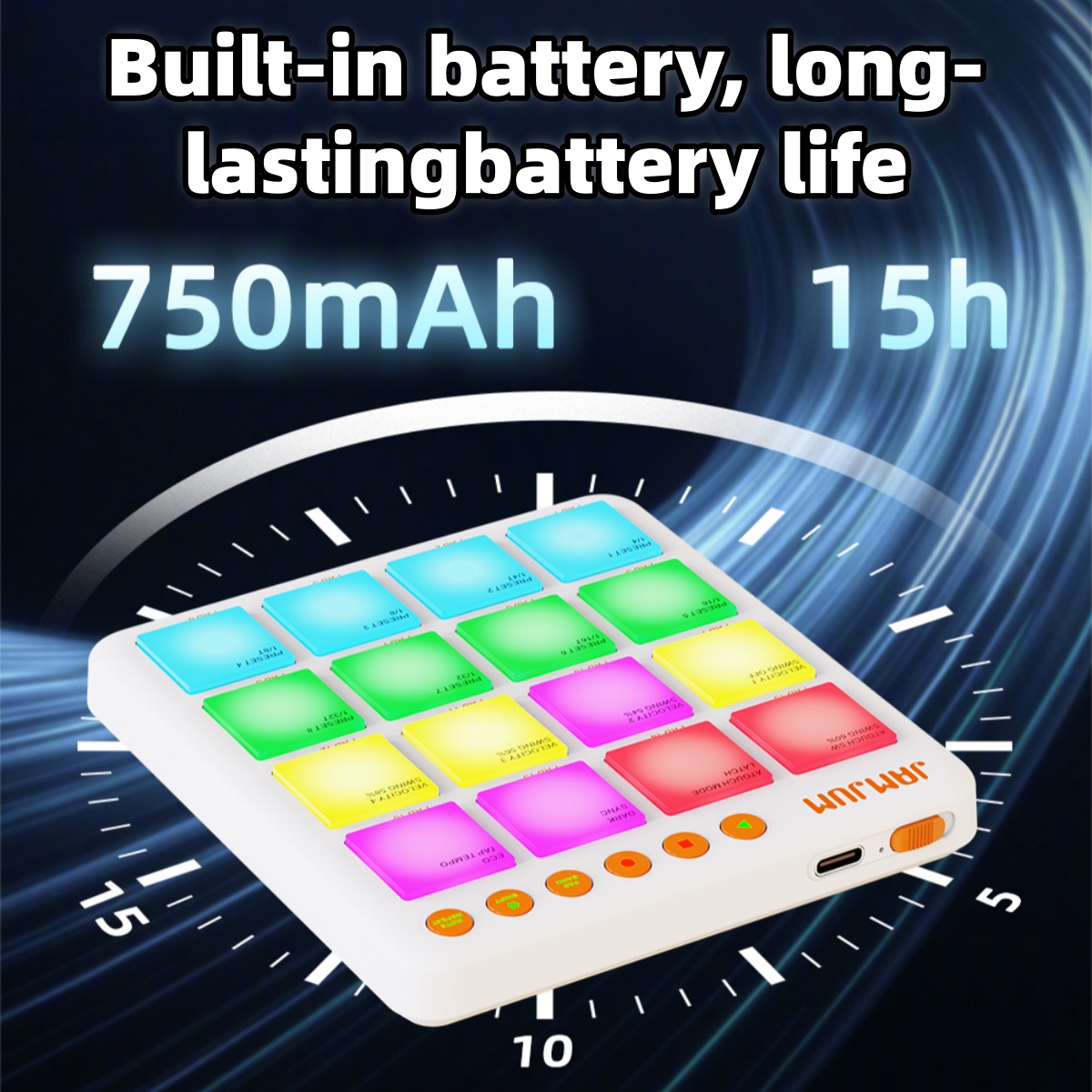 JAMJUM JP-MINI ワイヤレスMIDIパッドコント - Midi Controller Pad のレビューと価格