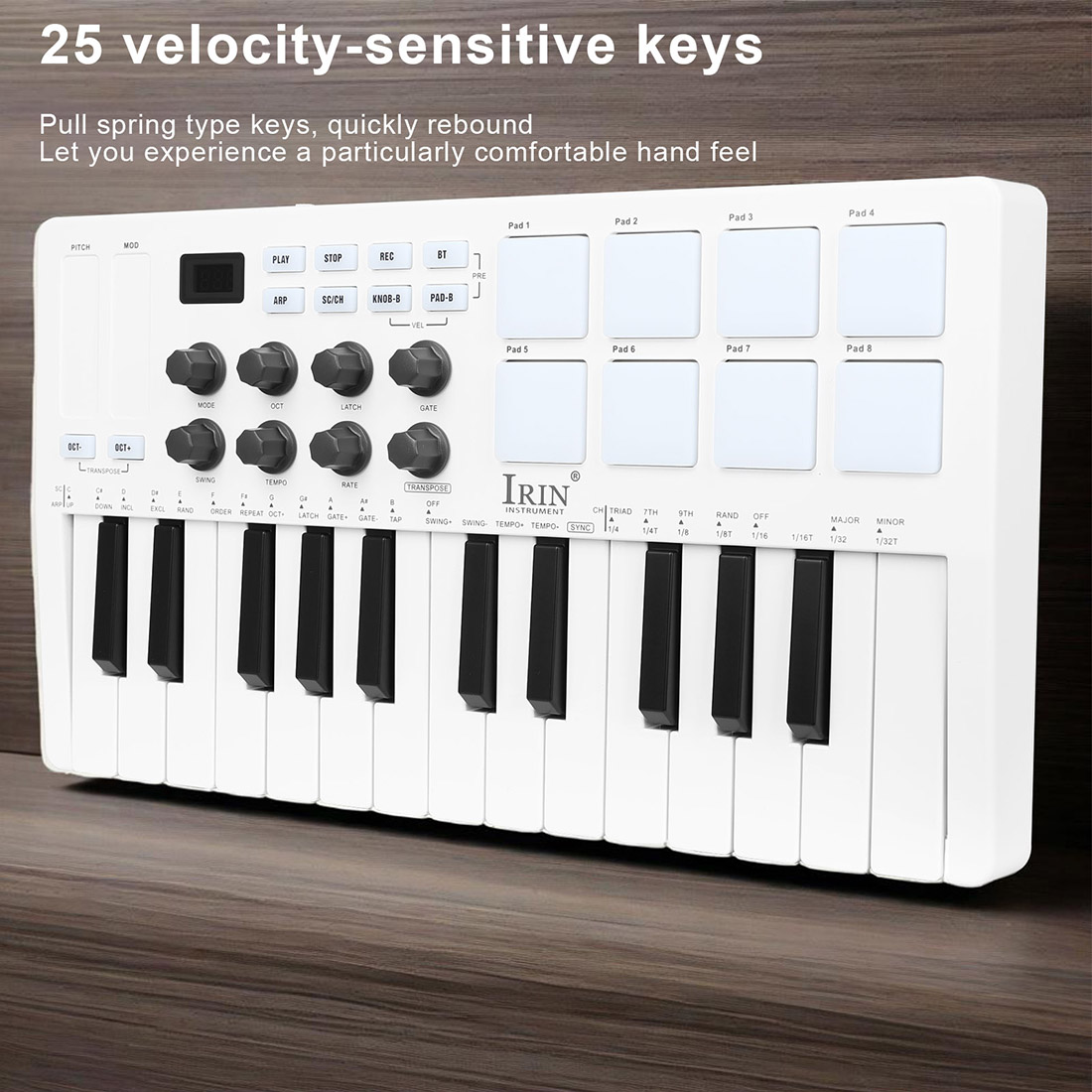 SMK-25 ポータブルキーボード MIDIコントローラー  - Midi Controller Pad のレビューと価格