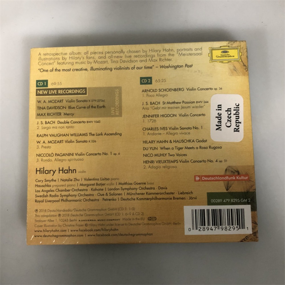 CD「レトロスペクティブ」ヒラリー・ハーン クラシック音楽コ - Audio Music Live のレビューと価格