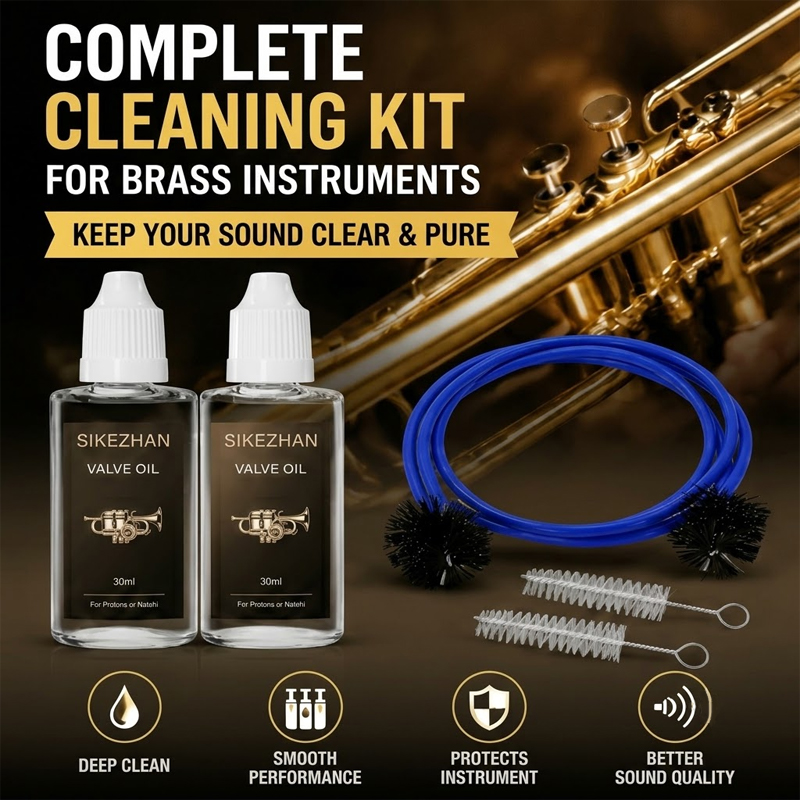 プロ仕様の金管楽器クリーニングキット、バルブオイルとフレキシ - Trumpet Valve Oil のレビューと価格