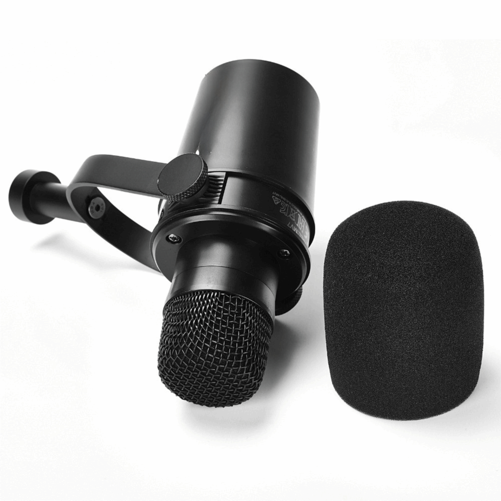 交換用マイクウィンドスクリーンカバー 植毛スポンジフォーム  - Shure Mic Mv7 のレビューと価格