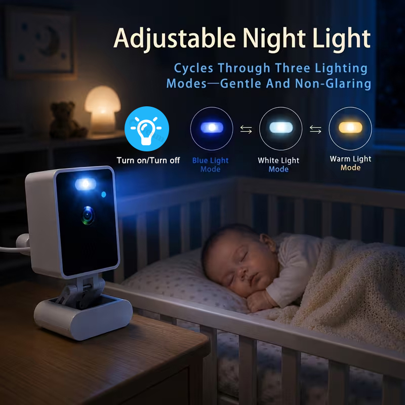 ベビーモニター ワイヤレス 室内用 2.8インチ 監視ビデオ - Audio Detect Music のレビューと価格