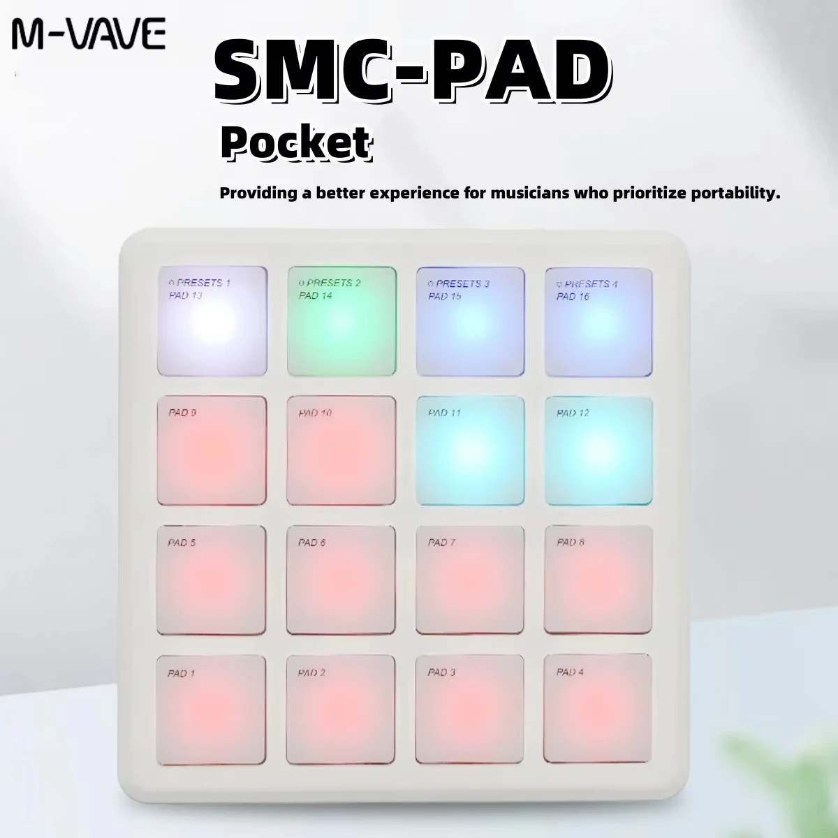 M-VAVE SMC-PAD POCKET ホワイト/グリー - Midi Controller Pad のレビューと価格