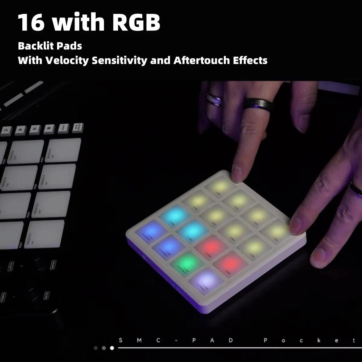 M-VAVE SMC-PAD POCKET ホワイト/グリー - Midi Controller Pad のレビューと価格