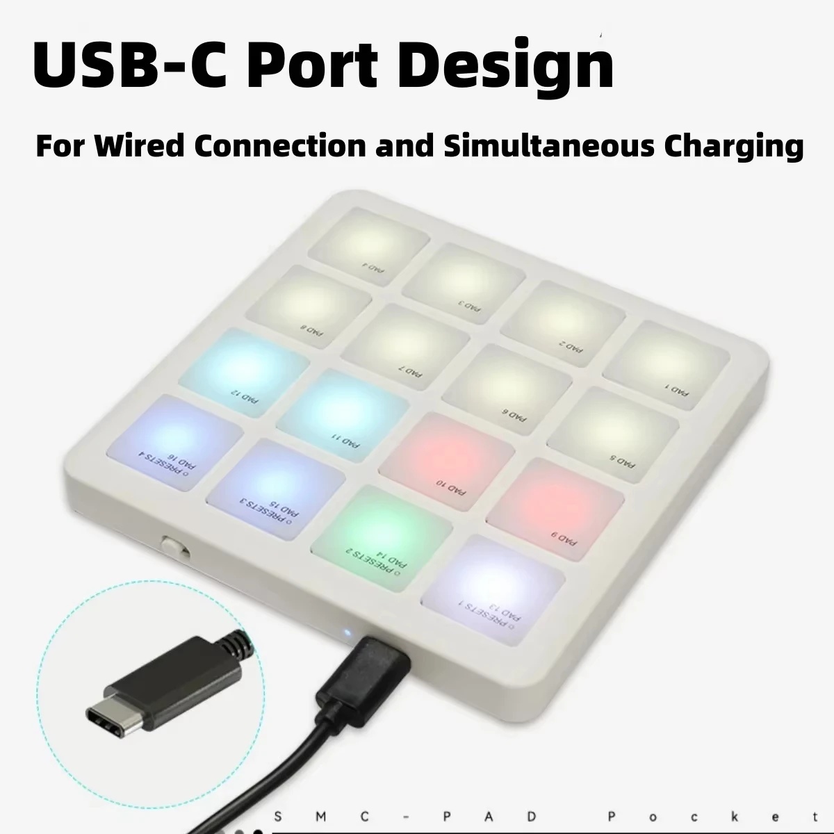 M-VAVE SMC-PAD POCKET ホワイト/グリー - Midi Controller Pad のレビューと価格