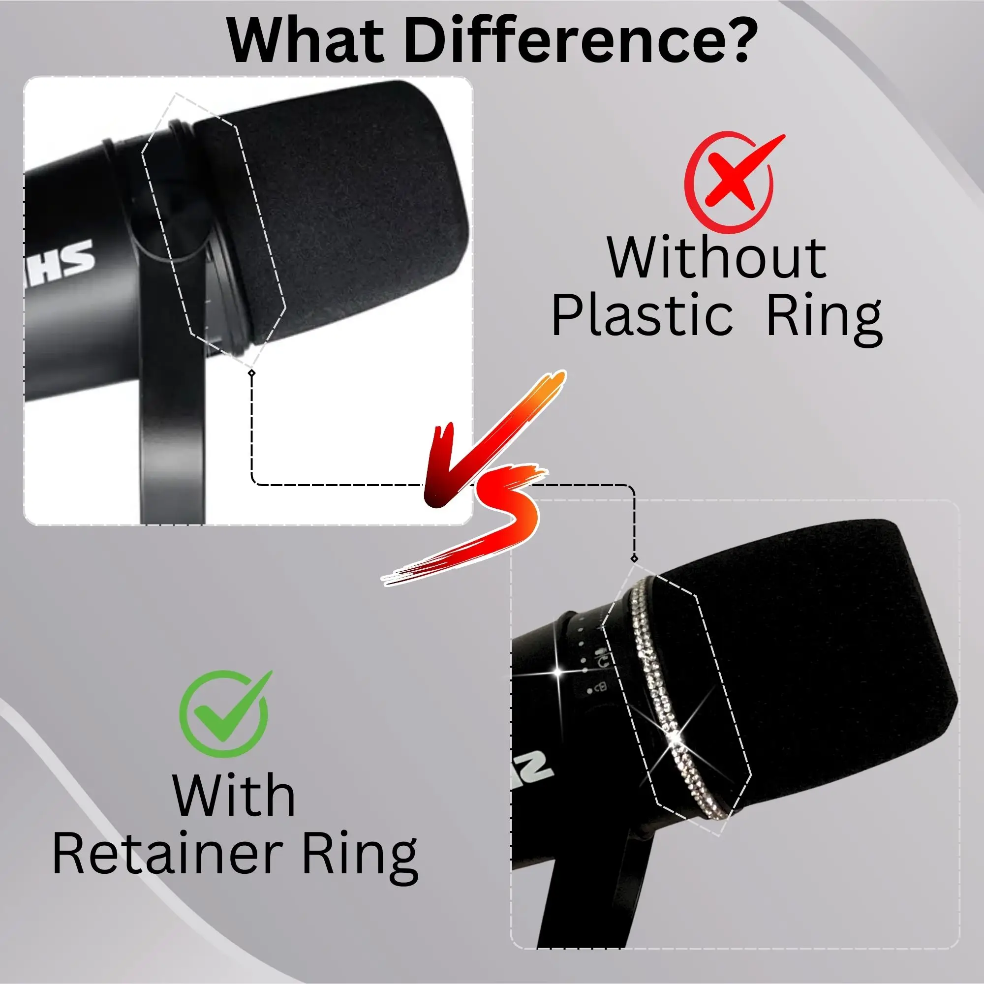 Sparkly MV7 フォームポップフィルター Shure - Shure Mic Mv7 のレビューと価格