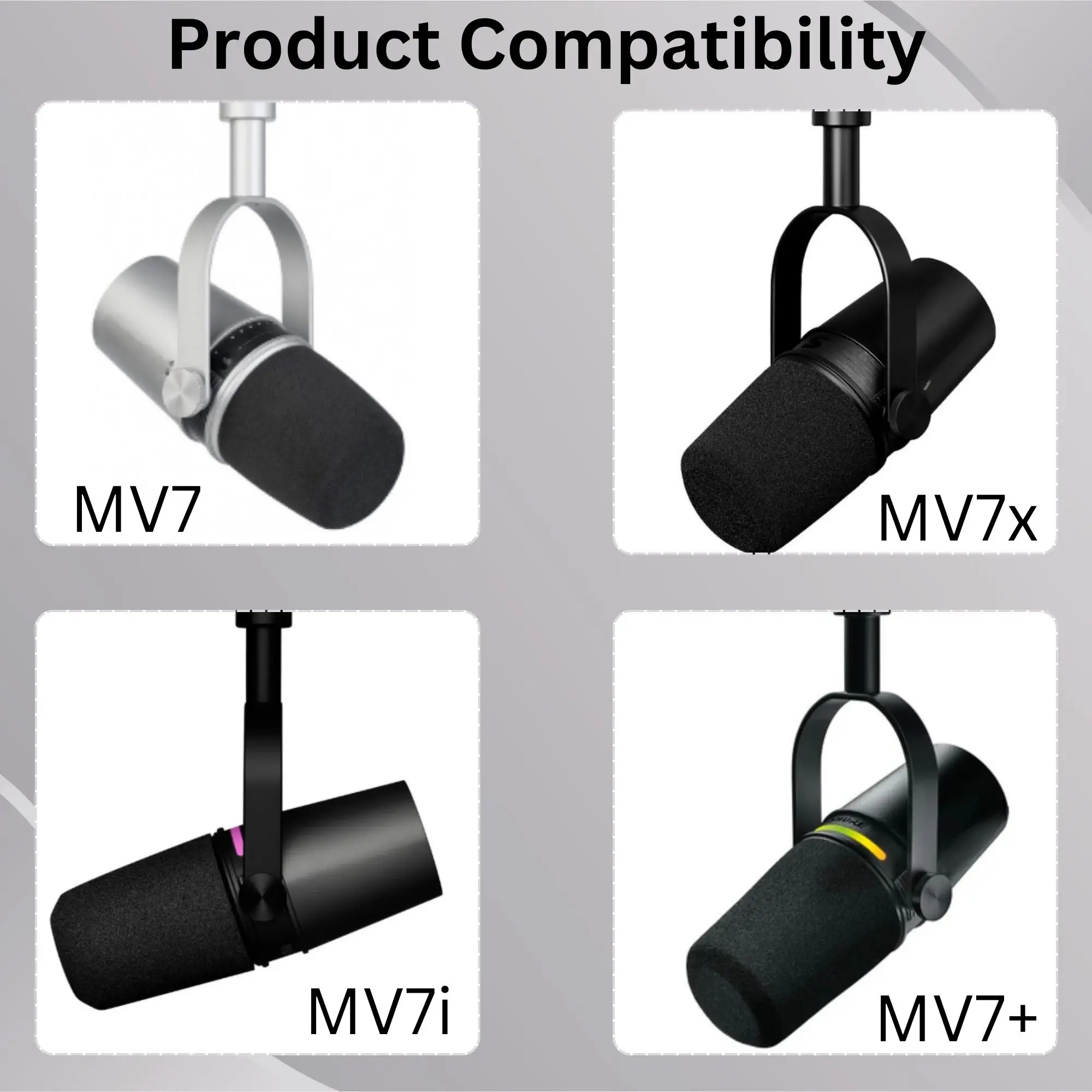 Sparkly MV7 フォームポップフィルター Shure - Shure Mic Mv7 のレビューと価格