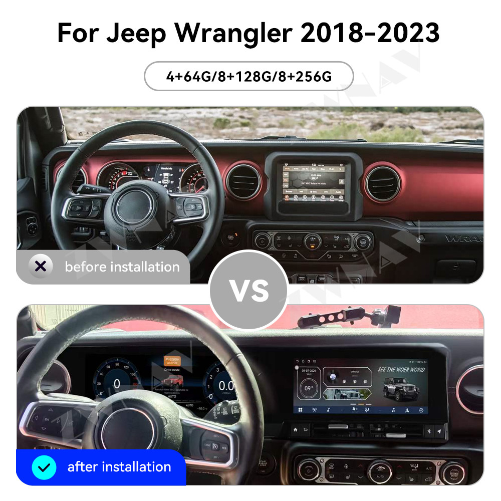 24.6インチ デュアルスクリーン Jeep Wrangle - Metronome Digital のレビューと価格