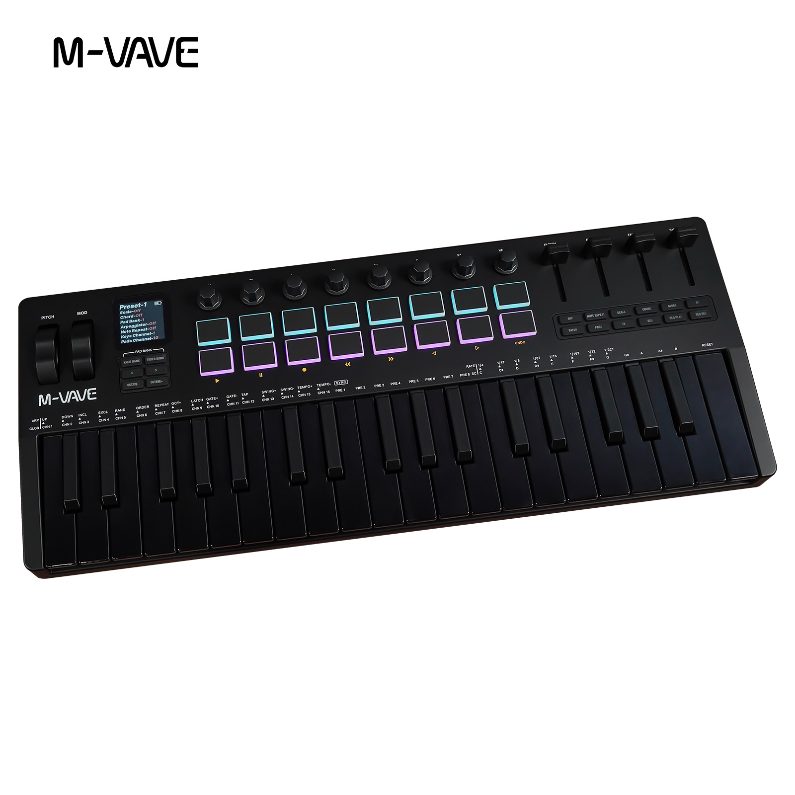 M-VAVE SMK-37 USB MIDIコントローラー  - Midi Controller Pad のレビューと価格
